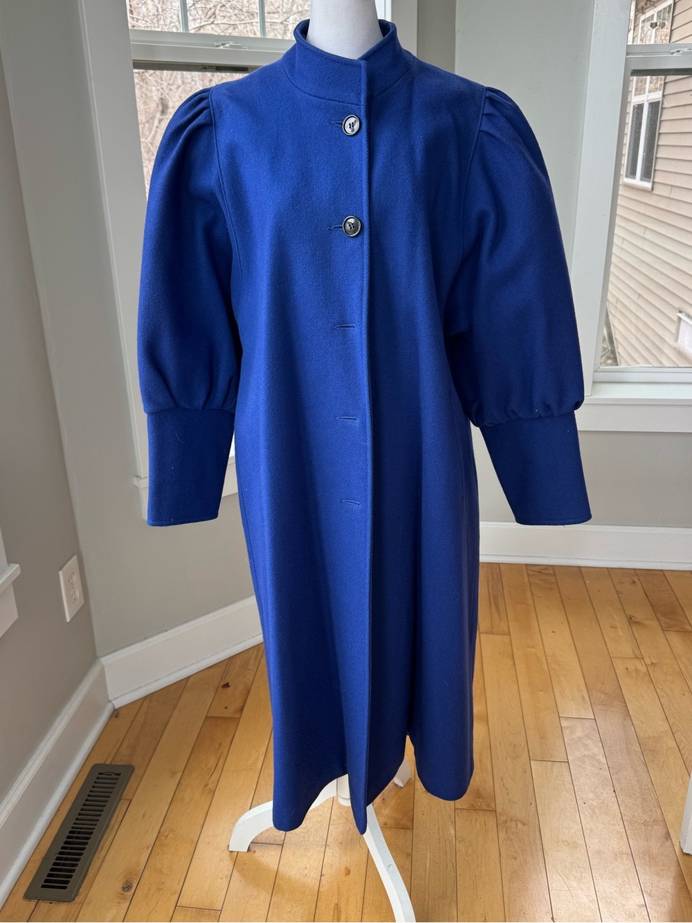 Vintage Lady Suzette Cobalt Blue Wool Dress Coat